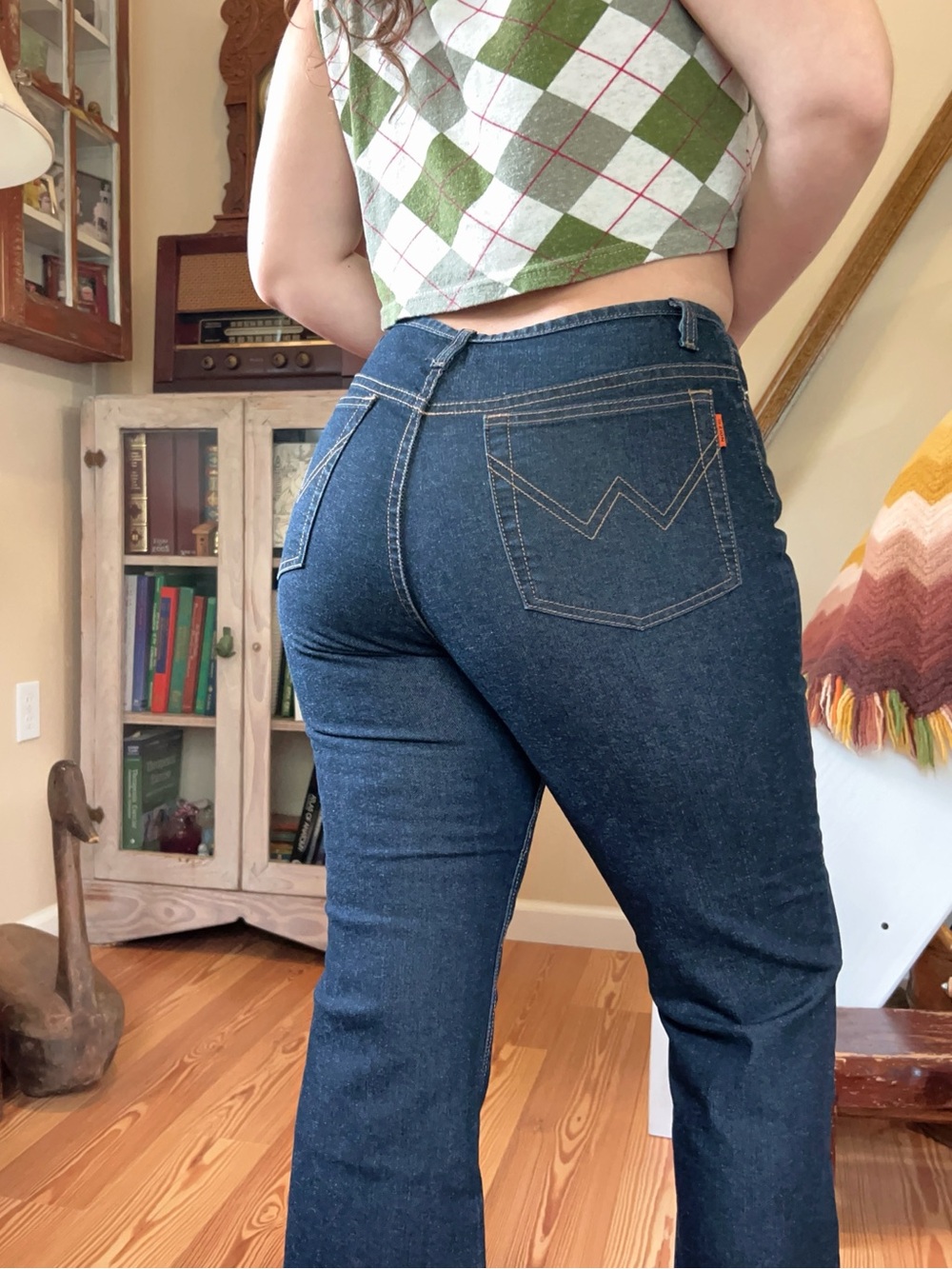 Vintage 90s Zion Jeans Dark wash Fit & Flare Cropped Denim Mid Rise